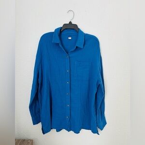 Old Navy Gauze Button Down